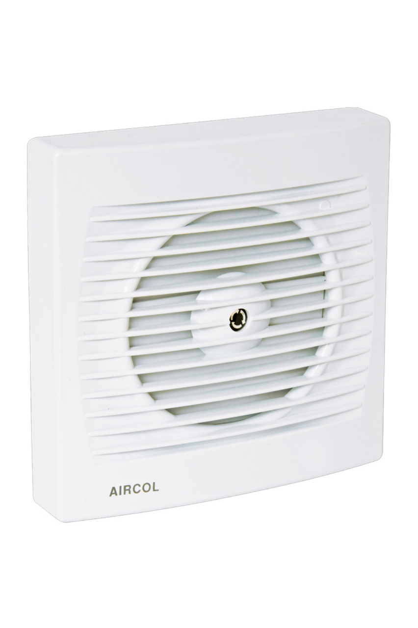 Aircol 100 OP Otomatik Panjurlu Monofaze Tuvalet Banyo ve Mutfak Aspiratörü 18W 100m3/h