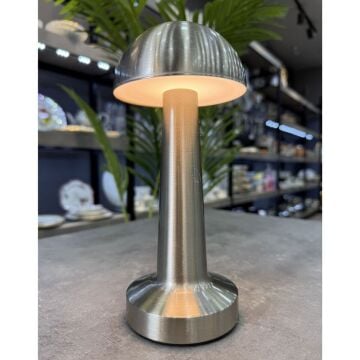 Noas Atina Şarjlı Dokunmatik Masa Lambası 3 Renk Yanma Modlu Gümüş Renk YL86-1229