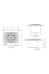 Aircol 100 MP Mekanik Panjurlu Monofaze Tuvalet Banyo ve Mutfak Aspiratörü 12W 100m3/h