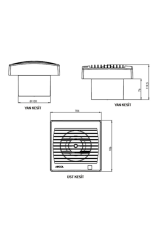 Aircol 120 MP Mekanik Panjurlu Monofaze Tuvalet Banyo ve Mutfak Aspiratörü 17W 160m3/h