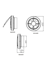 Aircol 20K Kapaklı Monofaze Tuvalet Banyo ve Mutfak Aspiratörü 44W 360m3/h