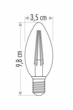 Cata 4 Watt Rustik Led Filament Buji Led Ampul CT-4280