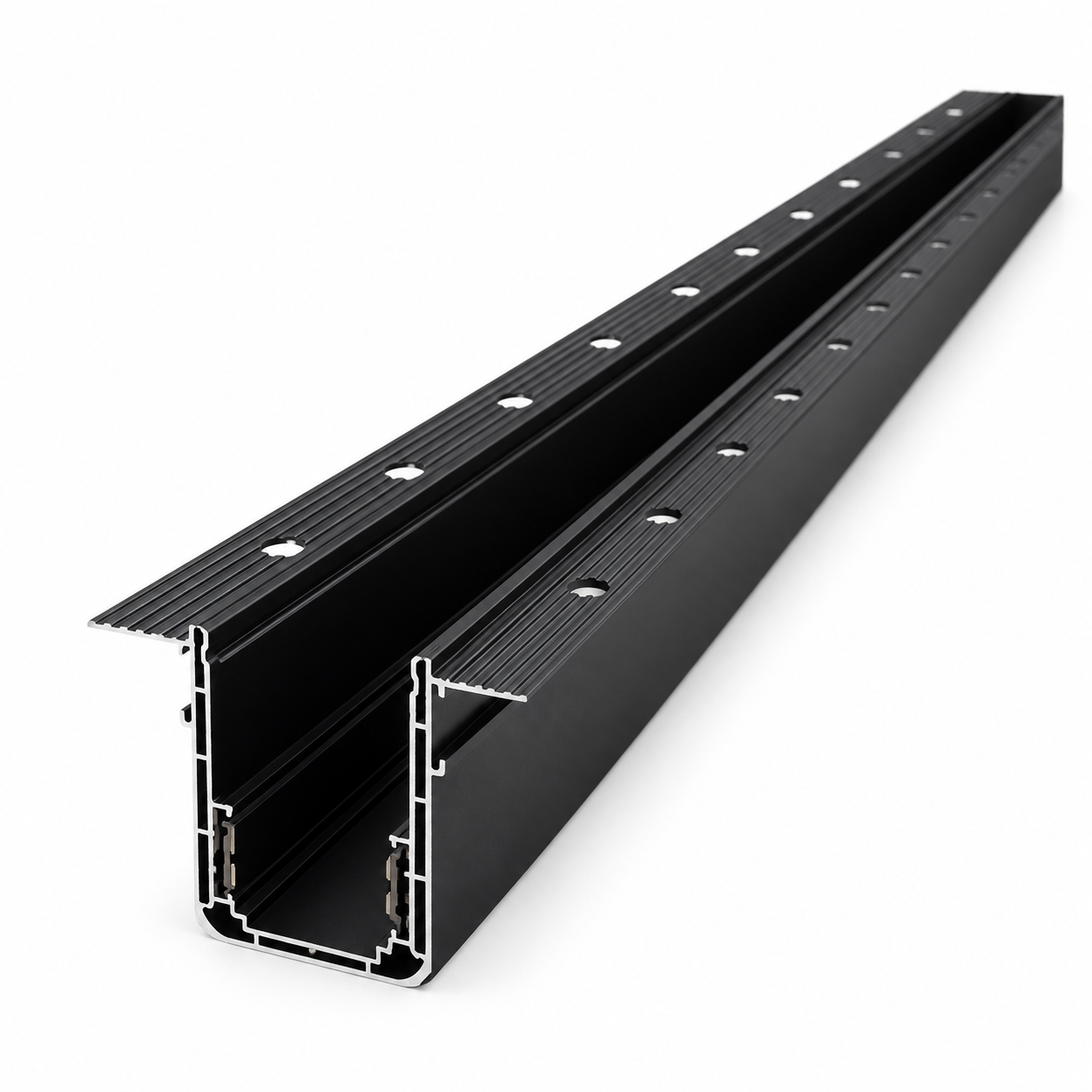 Forlife Klasik FL-6651 1 Metre Pratik Trimless Sıva Altı Magnet Ray Siyah Kasa