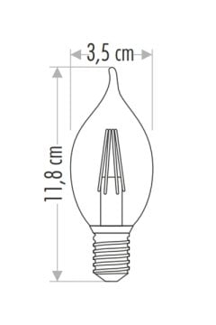 Cata 4 Watt Rustik Led Filament Buji Led Ampul CT-4281