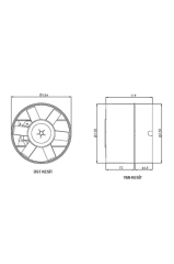 Aircol 150KT Kanal Tipi Monofaze Tuvalet Banyo ve Mutfak Aspiratörü 26W 300m3/h
