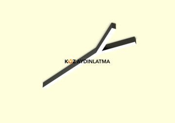 Y Linear Aydınlatma Modern Led Avize Lineer Armatür 60x60CM - 4000K (Natural Işık) - Askısız - Antrasit