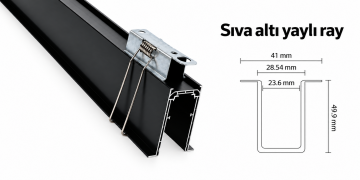 Forlife Klasik FL-5557 3 Metre Sıva Altı Yaylı Magnet Ray Siyah Kasa