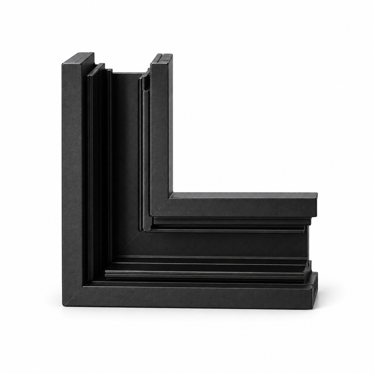 Forlife Klasik FL-5558 Sıva Altı Yaylı Magnet Ray L Dönüş Aparatı Siyah Kasa