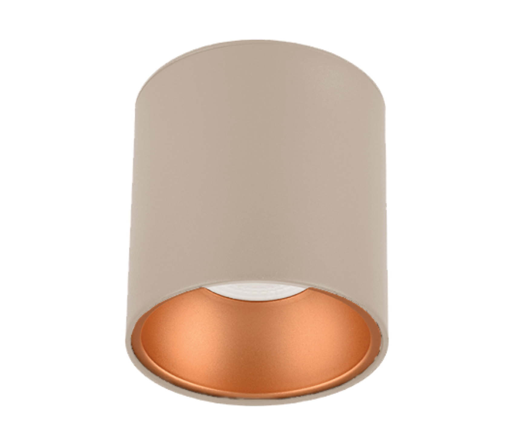 Sıva Üstü Silindir Led Spot Armatür 10x10 Cm Bej - Bakır