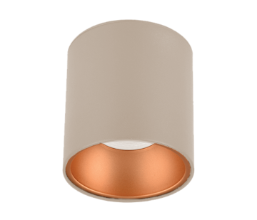 Sıva Üstü Silindir Led Spot Armatür 10x10 Cm Bej - Bakır