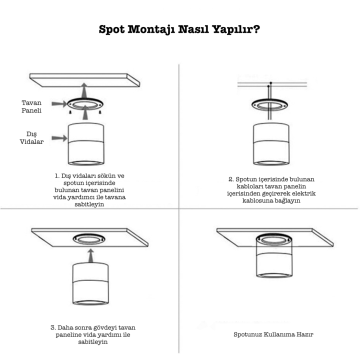 Sıva Üstü Silindir Led Spot Armatür 10x10 Cm Bej - Siyah