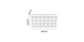 Goya 32 Watt Dimlenebilir On Sekizli Kare Samsung Led Spot Armatür GY 5113