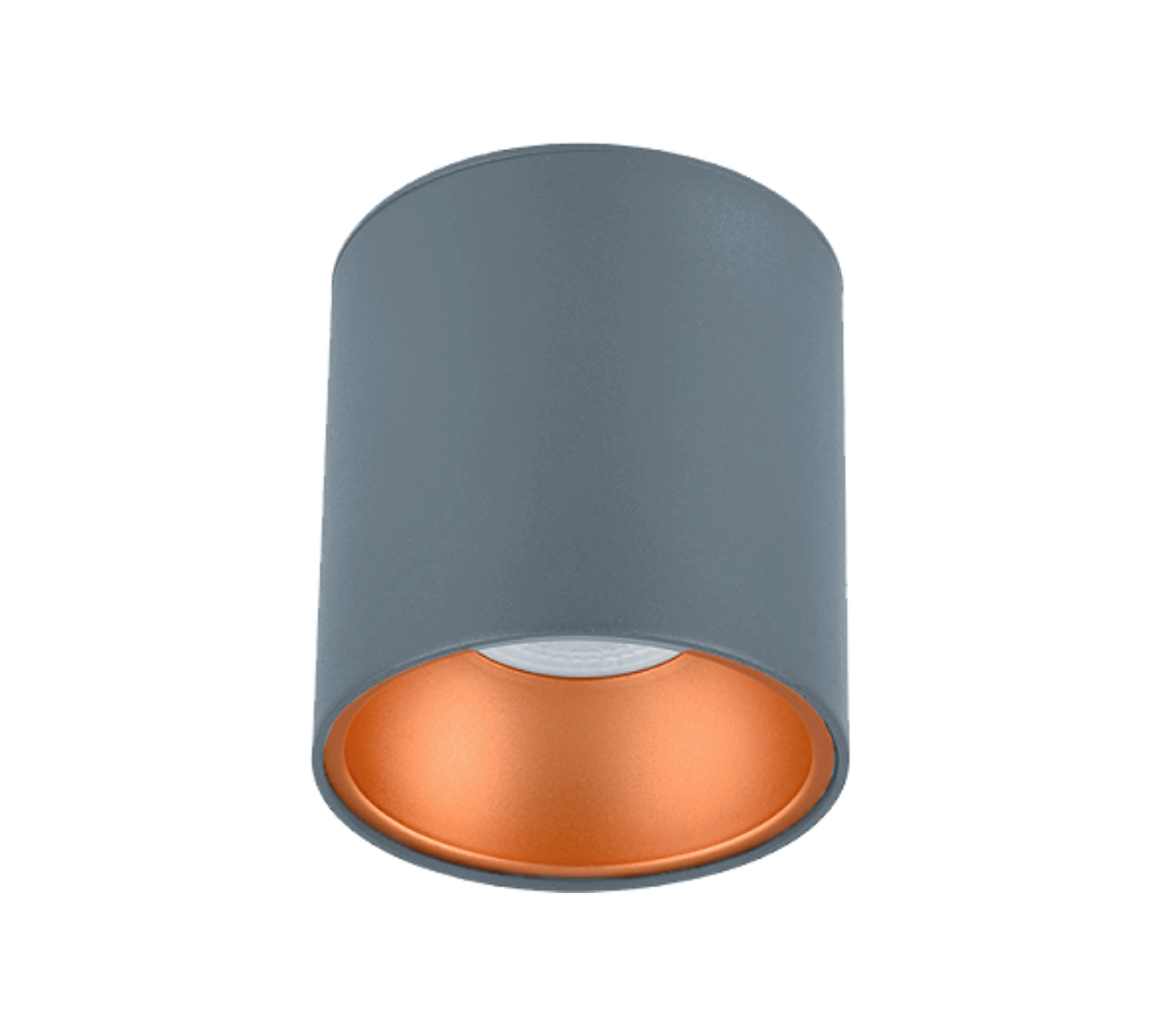 Sıva Üstü Silindir Led Spot Armatür 10x10 Cm Antrasit - Bakır