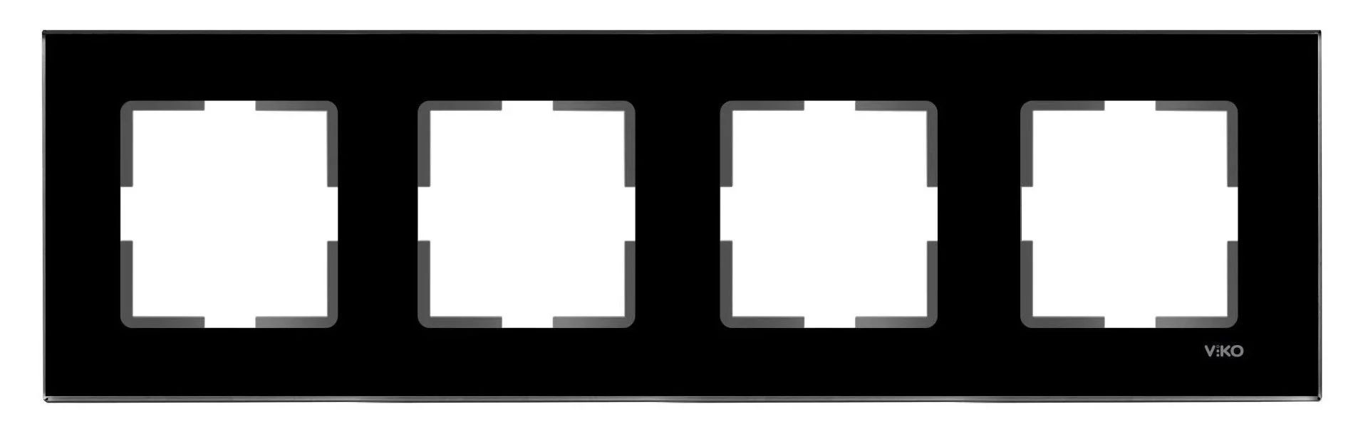 Viko Artline Novella Dörtlü Cam Çerçeve 9219224 Siyah