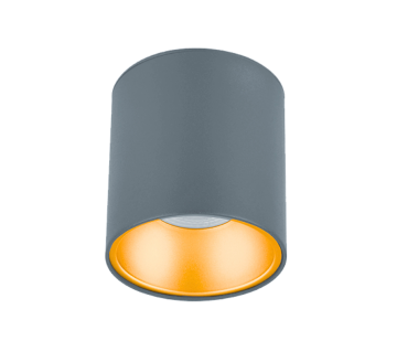 Sıva Üstü Silindir Led Spot Armatür 10x10 Cm Antrasit - Altın