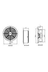 Aircol S 500 Monofaze Plastik Gövdeli Sanayi Tipi Aksiyal Fan 400W 7000m3/h