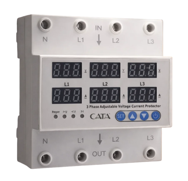 Cata 63 Amper Akıllı Voltaj Akım Koruyucu Trifaze ct-9199