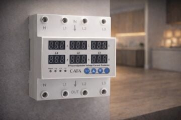 Cata 63 Amper Akıllı Voltaj Akım Koruyucu Trifaze ct-9199