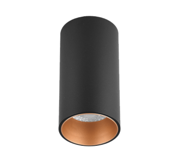 Sıva Üstü Silindir Led Spot Armatür 6x10 Cm Siyah - Bakır