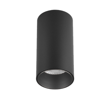 Sıva Üstü Silindir Led Spot Armatür 6x10 Cm Siyah - Siyah