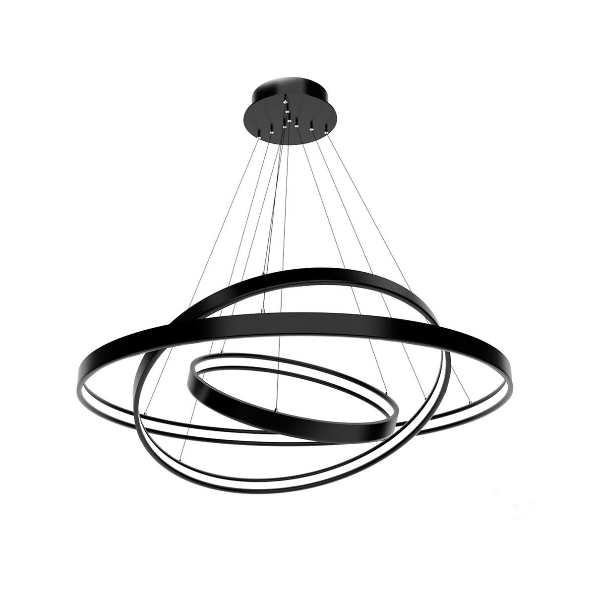 Yuvarlak Satürn Modern Led Avize Sarkıt Linear Aydınlatma Sarkıt Lineer Avize 30-50-70 - 4000K (Natural Işık) - Beyaz