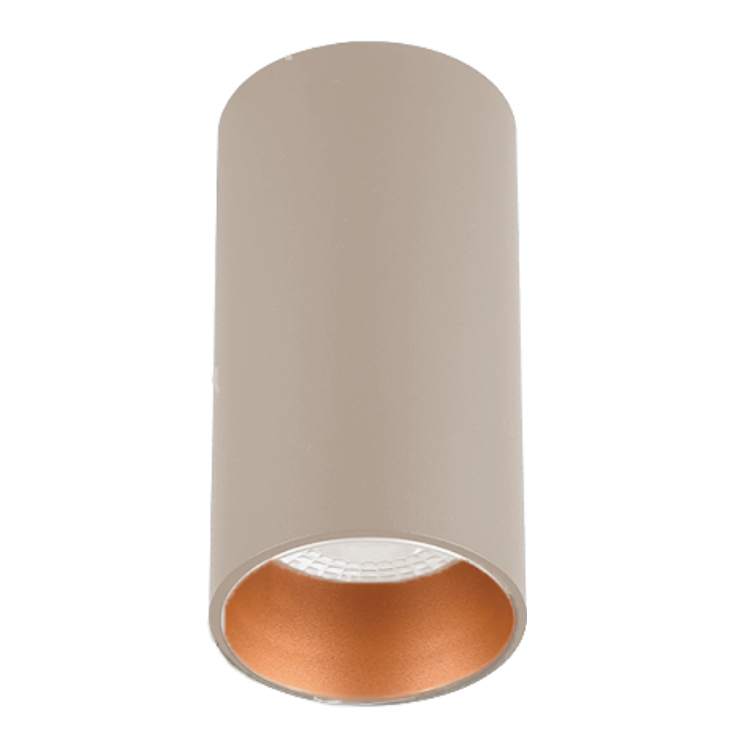 Sıva Üstü Silindir Led Spot Armatür 6x10 Cm Bej - Bakır