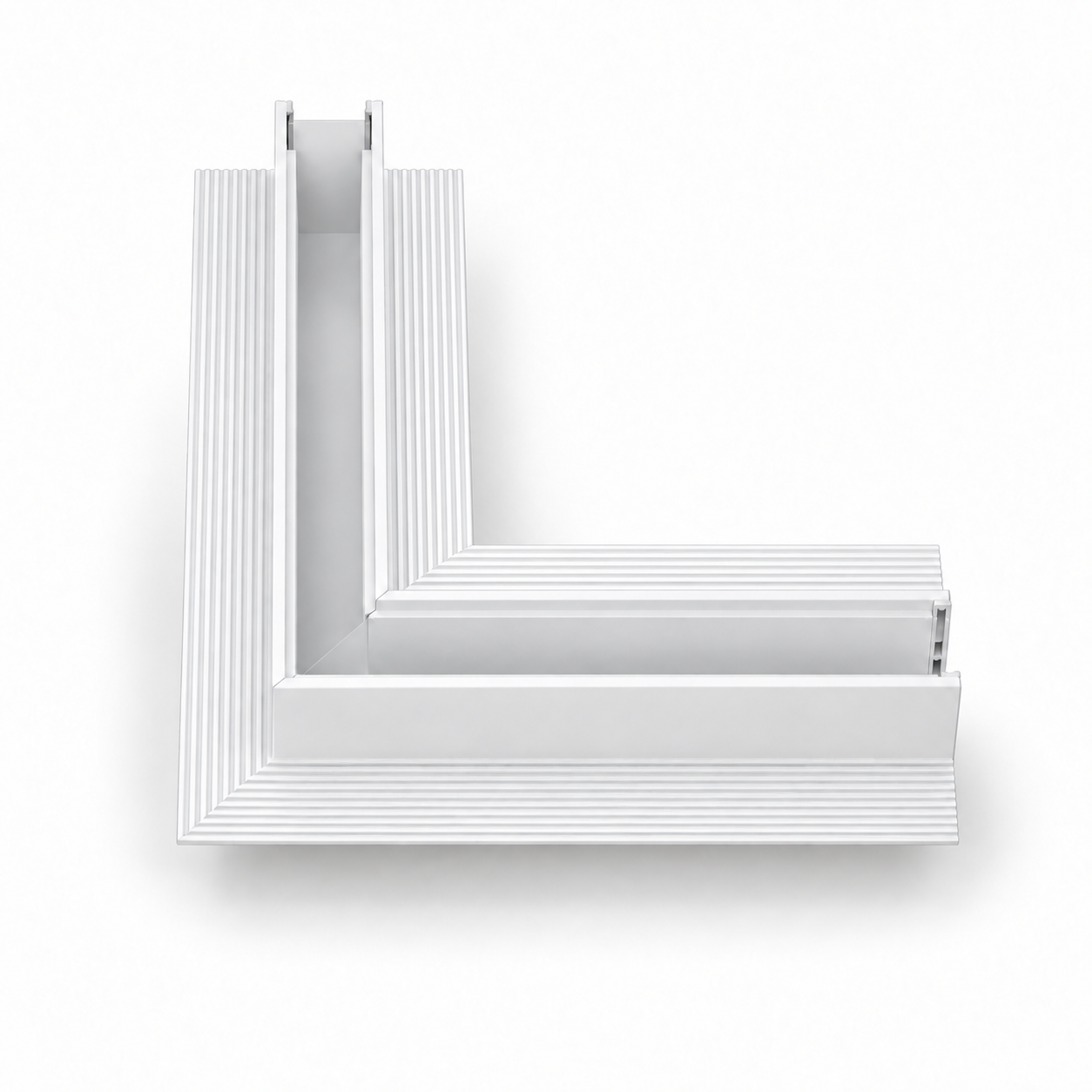 Forlife Klasik FL-6644 W Trimless Sıva Altı Magnet Ray L Dönüş Aparatı Beyaz Kasa