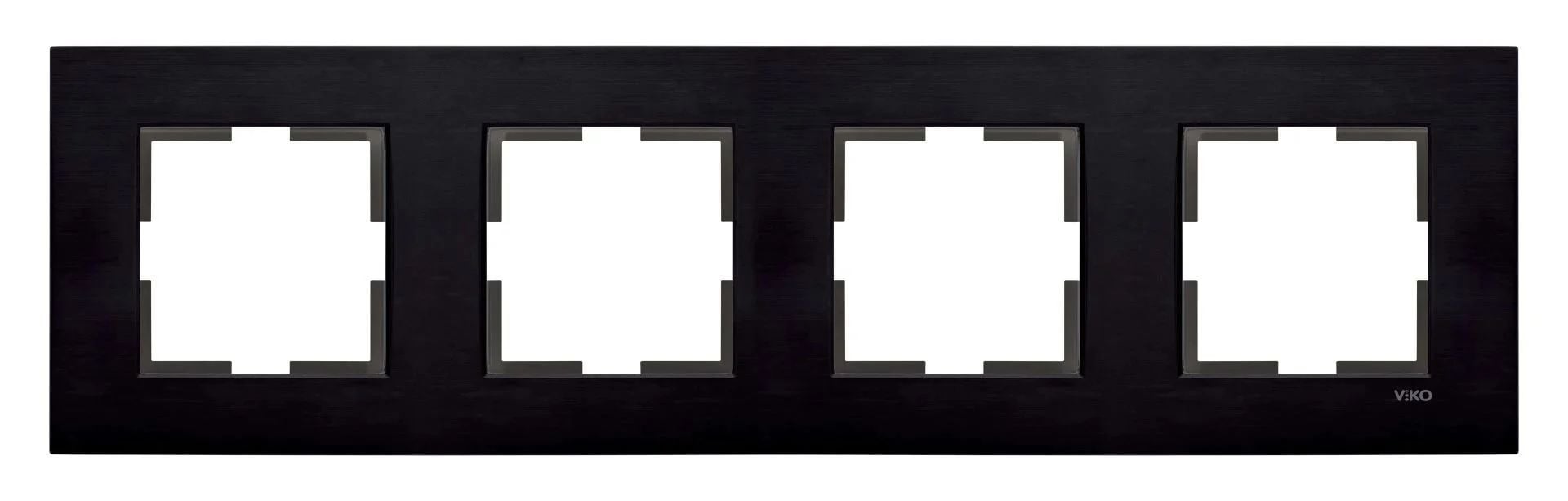 Viko Artline Novella Eloxal Metal Dörtlü Çerçeve 92192324 Siyah
