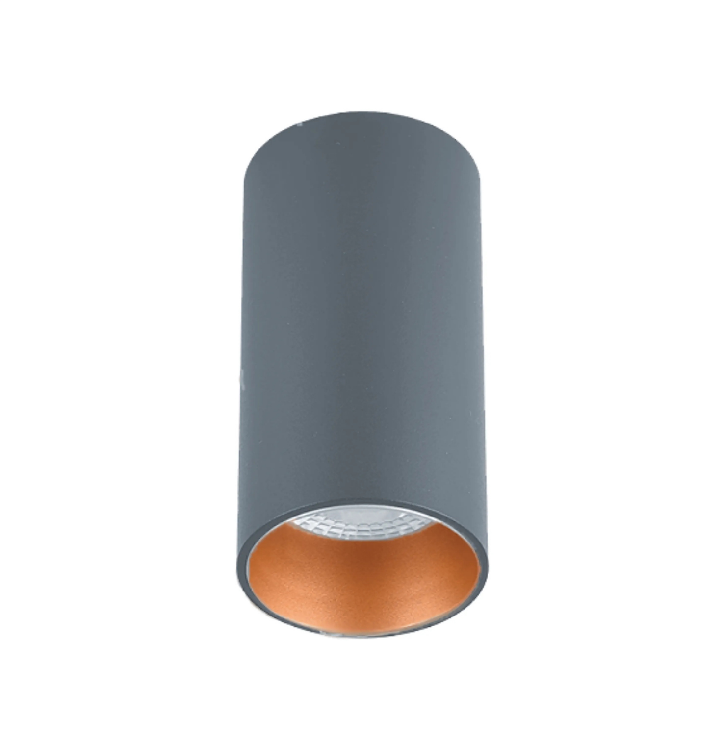 Sıva Üstü Silindir Led Spot Armatür 6x10 Cm Antrasit - Bakır