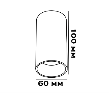 Sıva Üstü Silindir Led Spot Armatür 6x10 Cm Antrasit - Bakır