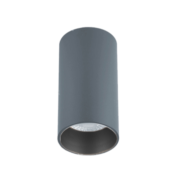 Sıva Üstü Silindir Led Spot Armatür 6x10 Cm Antrasit - Siyah