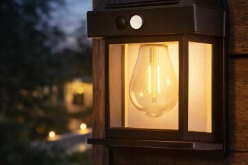 Cata Gece Solar Duvar Aplik Led Bahçe Aydınlatma Armatürü 20W CT-7319