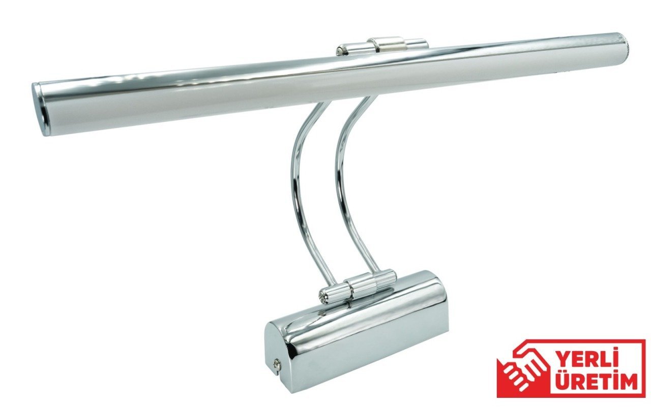 Krom Kasa Ayna ve Tablo Üstü Flüt Aplik 50CM