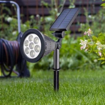 Noas 7W Güneş Enerjili Solar Bahçe Armatür Beyaz Işık YL74-0701-S