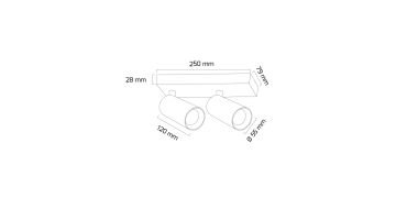 Goya 2x14 Watt İkili Samsung Ledli Spot Armatür GY 3635