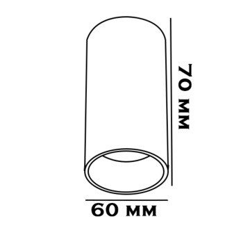 Sıva Üstü Silindir Led Spot Armatür 6x7 Cm Siyah - Beyaz (6400K) Beyaz Işık