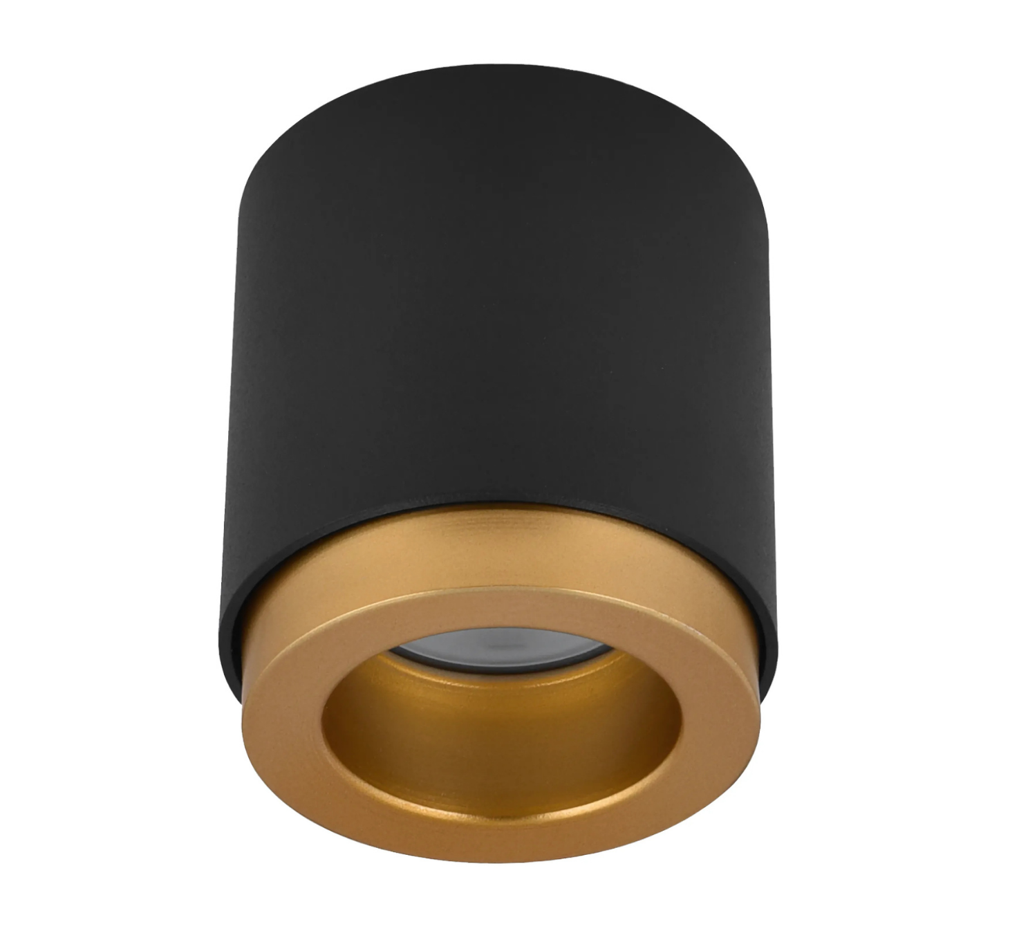 Sıva Üstü Silindir Led Spot Armatür 8x8 Cm Siyah - Altın