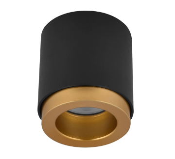 Sıva Üstü Silindir Led Spot Armatür 8x8 Cm Siyah - Altın