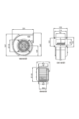 Aircol AKS 140-60 Monofaze Sanayi Tipi Salyangoz Radyal Fan 105W 400m3/h