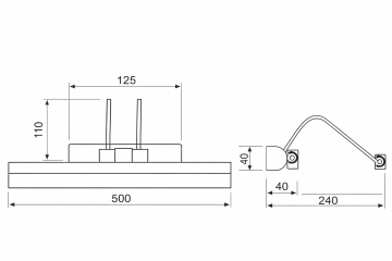Eskitme Kasa Ayna ve Tablo Üstü Flüt Aplik 50CM