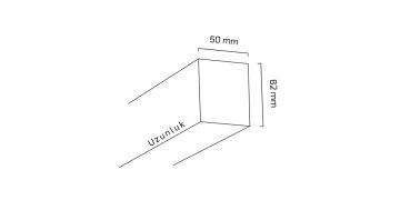 Goya 26 Watt Samsung Ledli Dekoratif Sarkıt Linear Armatür 60CM GY 8032-60