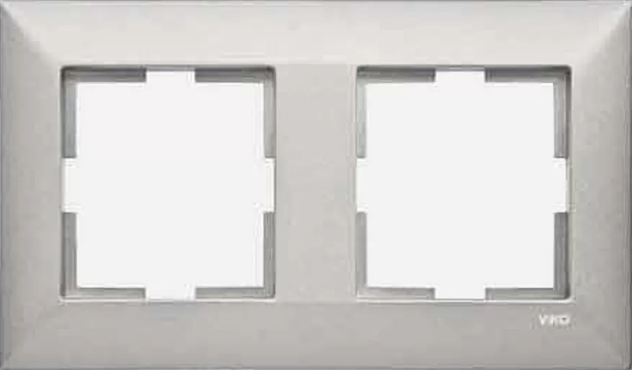 Viko Trenda Renkli İkili Çerçeve 92190752 Metalik Beyaz