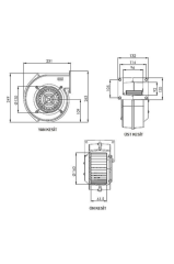 Aircol AKS 160-60 Monofaze Sanayi Tipi Salyangoz Radyal Fan 200W 600m3/h