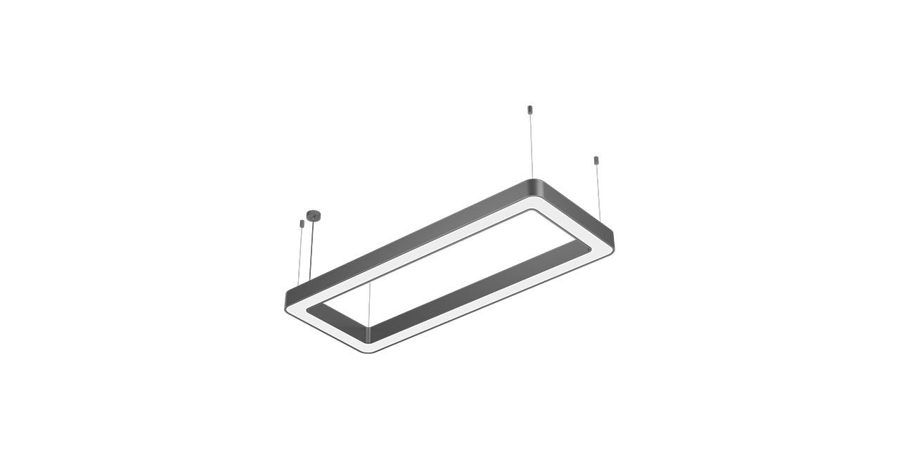 Goya 87 Watt Samsung Ledli Dekoratif Sarkıt Oval Dikdörtgen Linear Aydınlatma 60x150CM GY 8118-60x150