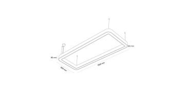 Goya 87 Watt Samsung Ledli Dekoratif Sarkıt Oval Dikdörtgen Linear Aydınlatma 60x150CM GY 8118-60x150