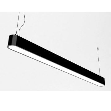 Osram Led Tridonic Trafolu Sıva Üstü Oval Linear Armatür 8x8 Cm Kasa Linear Aydınlatma 2700K (Sarı Işık) - 150CM - Askılı - Antrasit