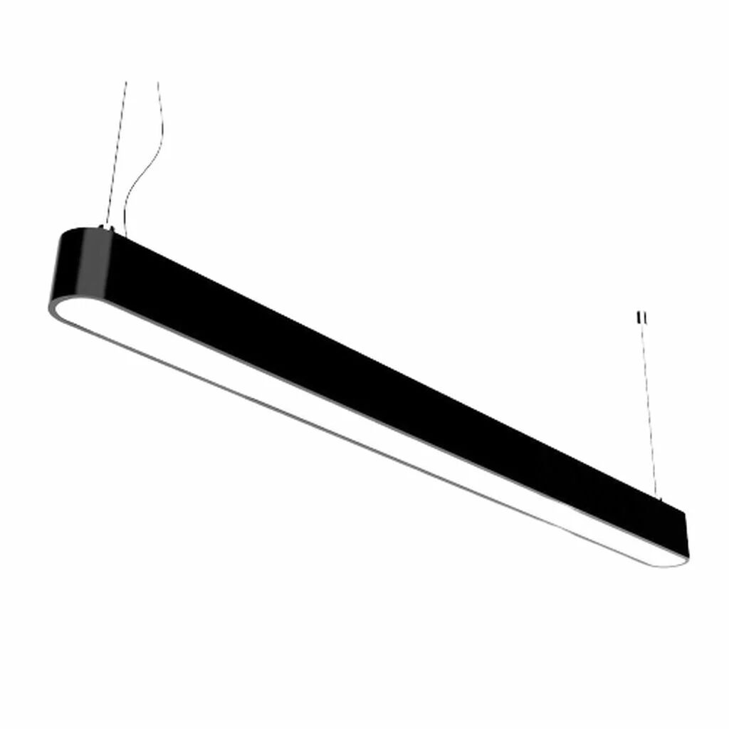 Osram Led Tridonic Trafolu Sıva Üstü Oval Linear Armatür 8x8 Cm Kasa Linear Aydınlatma 2700K (Sarı Işık) - 150CM - Askılı - Antrasit