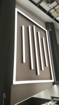 Sıva Üstü Led Bar Lineer Aydınlatma Armatürü Led Line Akım Korumalı IP67 Su Korumasız - 4000K (Natural Işık) - 5 Metre