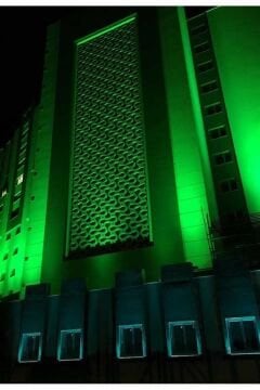 Cata Sıva Üstü Wallwasher Duvar Aydınlatma 20Cm 6W Volvoşır Aydınlatma Yeşil Işık ct-4694