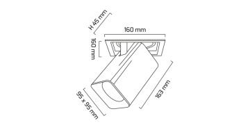 Goya 36 Watt Samsung Ledli Kare Cob Led Spot Mağaza Armatürü GY 3251-36